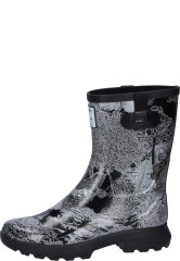Halbhoher Aigle Damen Gummistiefel ALYA PRINT BLANC