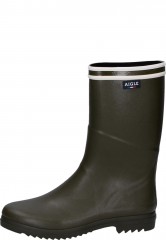Kurzer Gummistiefel f�r Damen CHANTEBOOT STRIPES kaki von Aigle | Jetzt entdecken