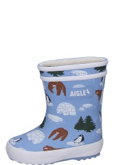 Warme Kleinkindergummistiefel BABY FLAC FUR PRINT 2 IGLOO von Aigle