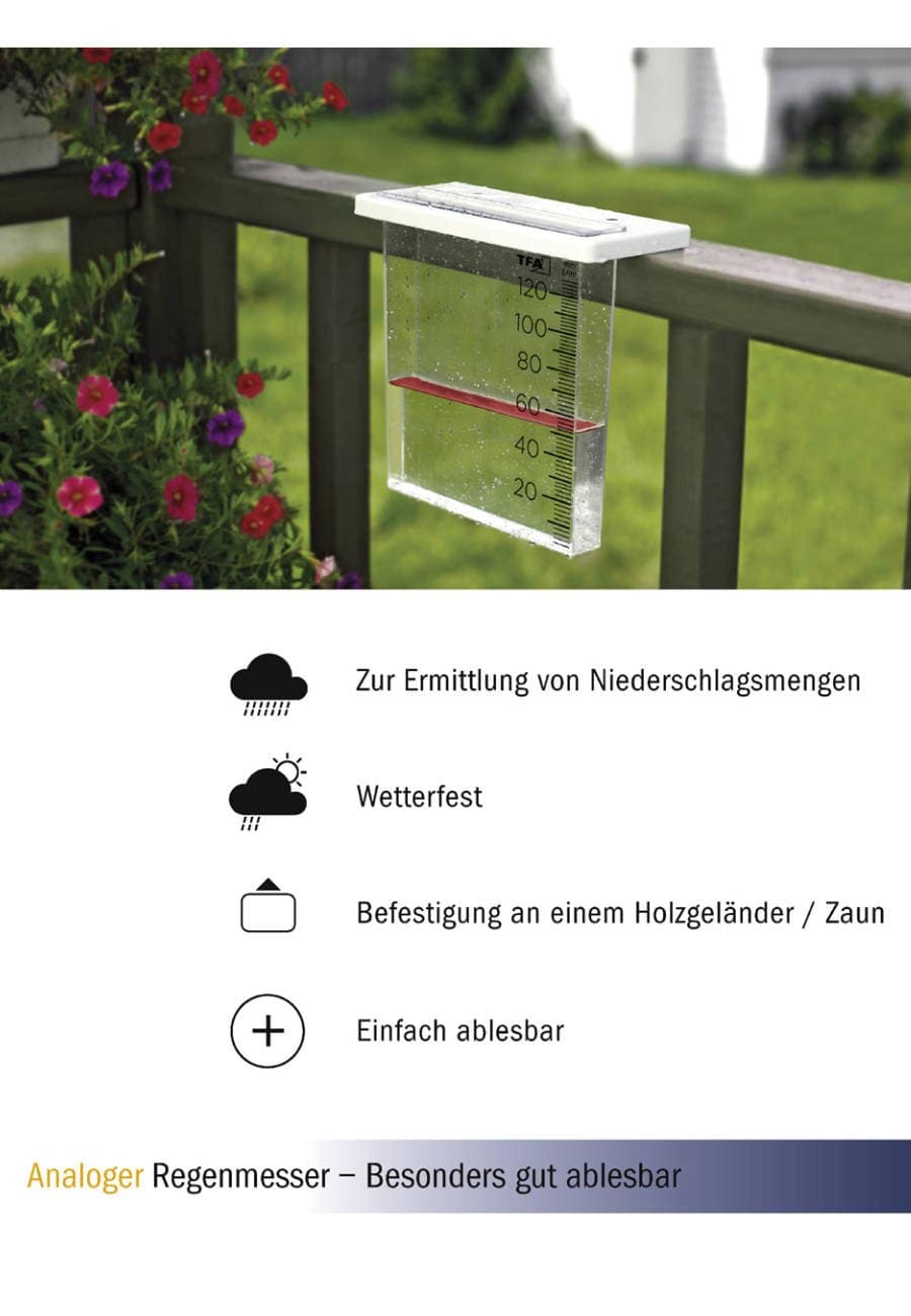 2x Regenmesser Transparent - 20,5cm Messbecher Für Garten & Landwirtschaft