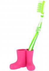 Beck Mini Gummistiefel für Zahnbürsten in pink
