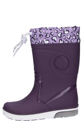 Beck gef�tterter Kindergummistiefel BLINKING VALENTINE lila