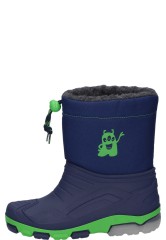 Warm gef�tterte Kindergummistiefel BLINKING GHOST dunkelblau von Beck