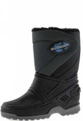 Warm gef�tterte Kindergummistiefel Outdoor grau von Beck