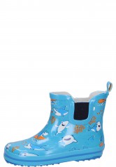 Beck Kindergummistiefelette LITTLE SHARKS blau | Motivreiche Stiefeletten vom Gummistiefelprofi