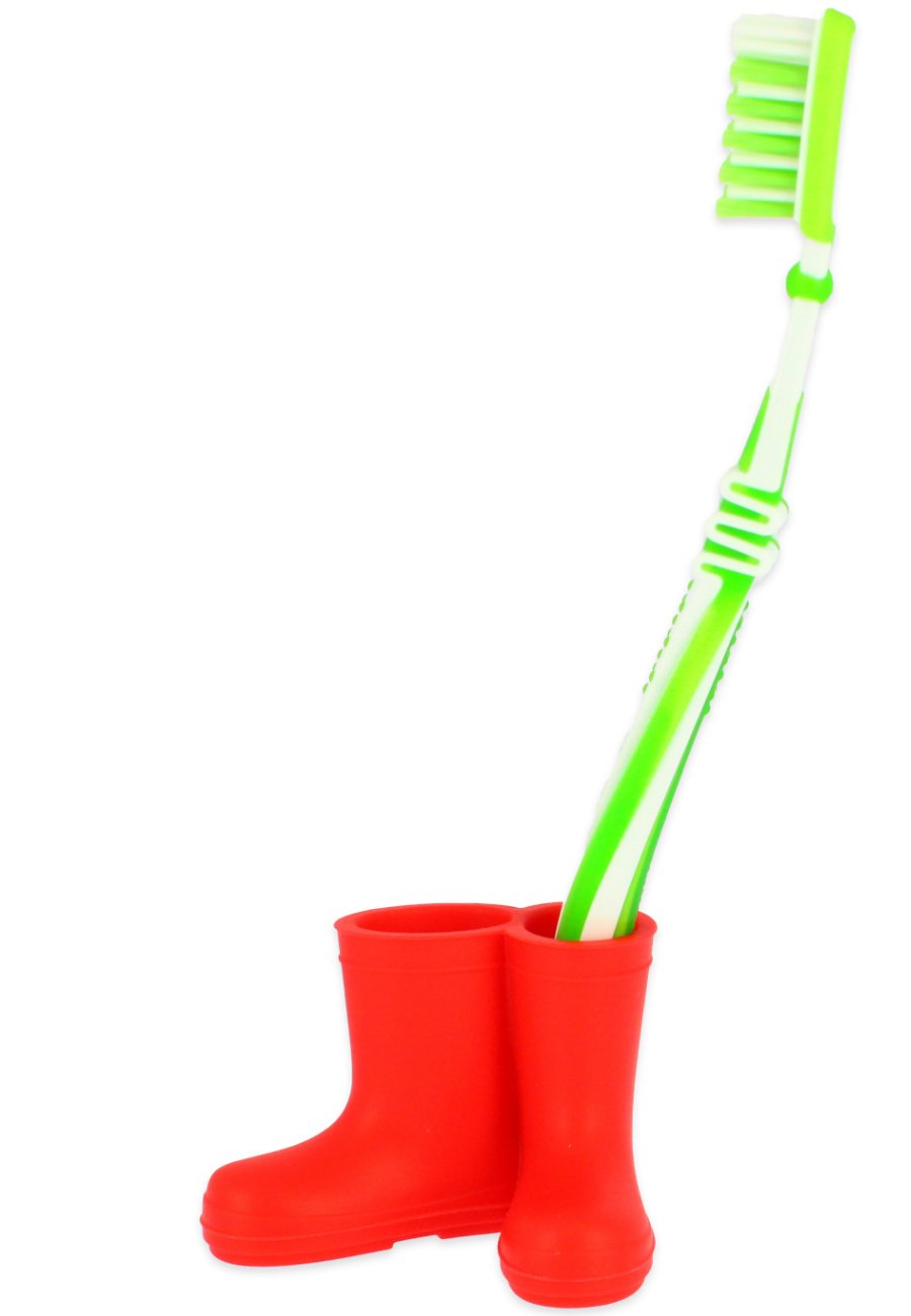 Mini rubber boots red as toothbrush holder of Beck Now at wellyking