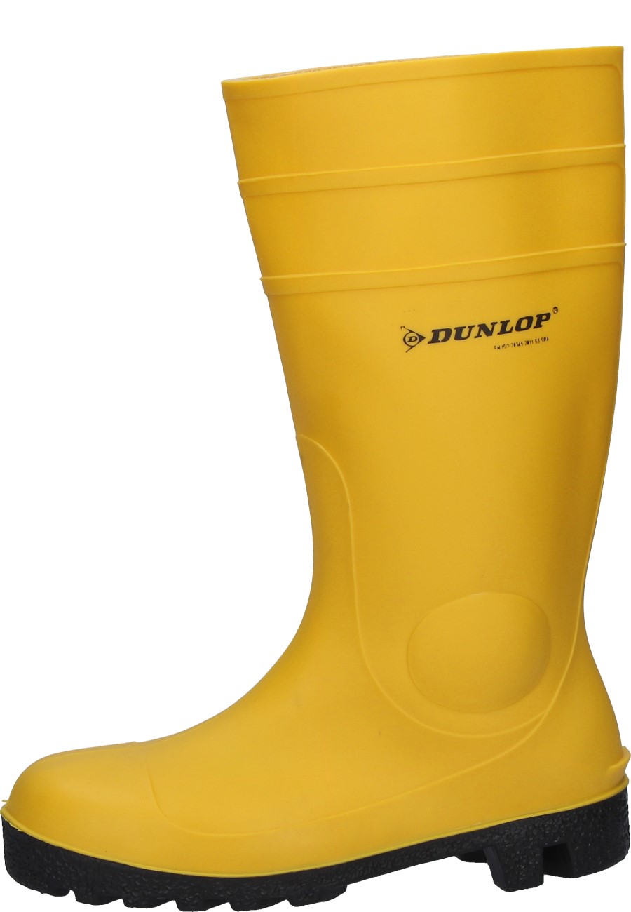 Dunlop Devon Safety Wellington Wellies Boot PVC Upper Men Footwear Yellow/Black 
