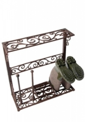 Dekorativer Design Stand - Stiefelhalter aus Gusseisen f�r 2 Paar Gummistiefel