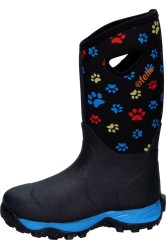 Modischer Damen Gummistiefel PAW WALKER HIGH BLACK von Fella Modischer Damen Gummistiefel PAW WALKER HIGH BLACK von Fella