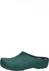 Leichter Gartenschuh aus PU mit offener Ferse und Korkfu�bett | Gardy Clog green open by Gardy / Gevavi
