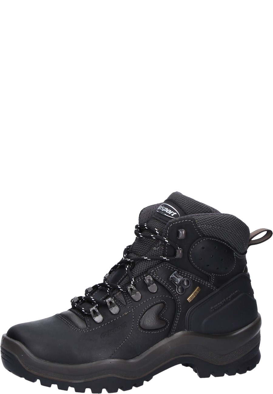 Grisport Black Lace-Up Trekking Boots - made from oiled leather, with ...