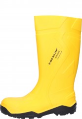 Gummistiefel Dunlop Purofort + gelb mit Stahlkappe und Trittschutz Gummistiefel Dunlop Purofort + gelb mit Stahlkappe und Trittschutz