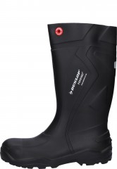 Gummistiefel Dunlop Purofort + schwarz mit Stahlkappe und Trittschutz Gummistiefel Dunlop Purofort + schwarz mit Stahlkappe und Trittschutz