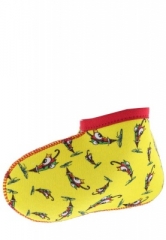Gummistiefel Socke gelb f�r Kinder aus Baumwolle