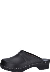 Holz Clog Leder mit Blockabsatz und Riemen an der Obers Holz Clog Leder mit Blockabsatz und Riemen an der Obers