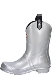 Kurzgummistiefel Hunter ORIGINAL COWBOY BOOT ME silber 