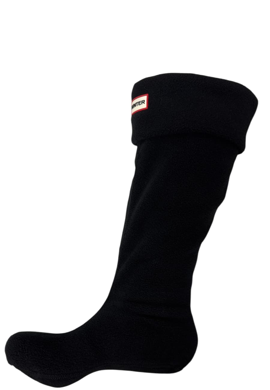 Hunter hohe Gummistiefel Socken FLEECE TALL BOOT SOCK schwarz