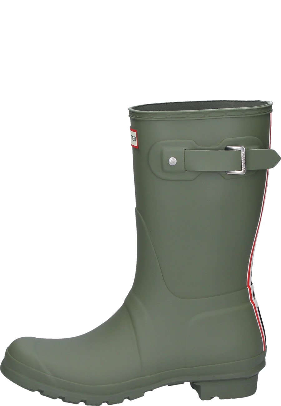 Half high women's rubber boot ORIGINAL SHORT BACKSTRAP green by Hunter
