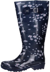 Weitschaft Gummistiefel WIDE WELLIE FLOWERS blau XL