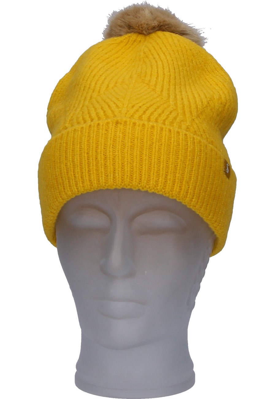 gold bobble hat