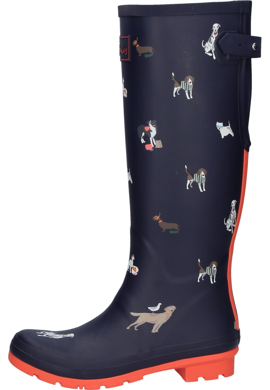 joules navy beach dogs wellies