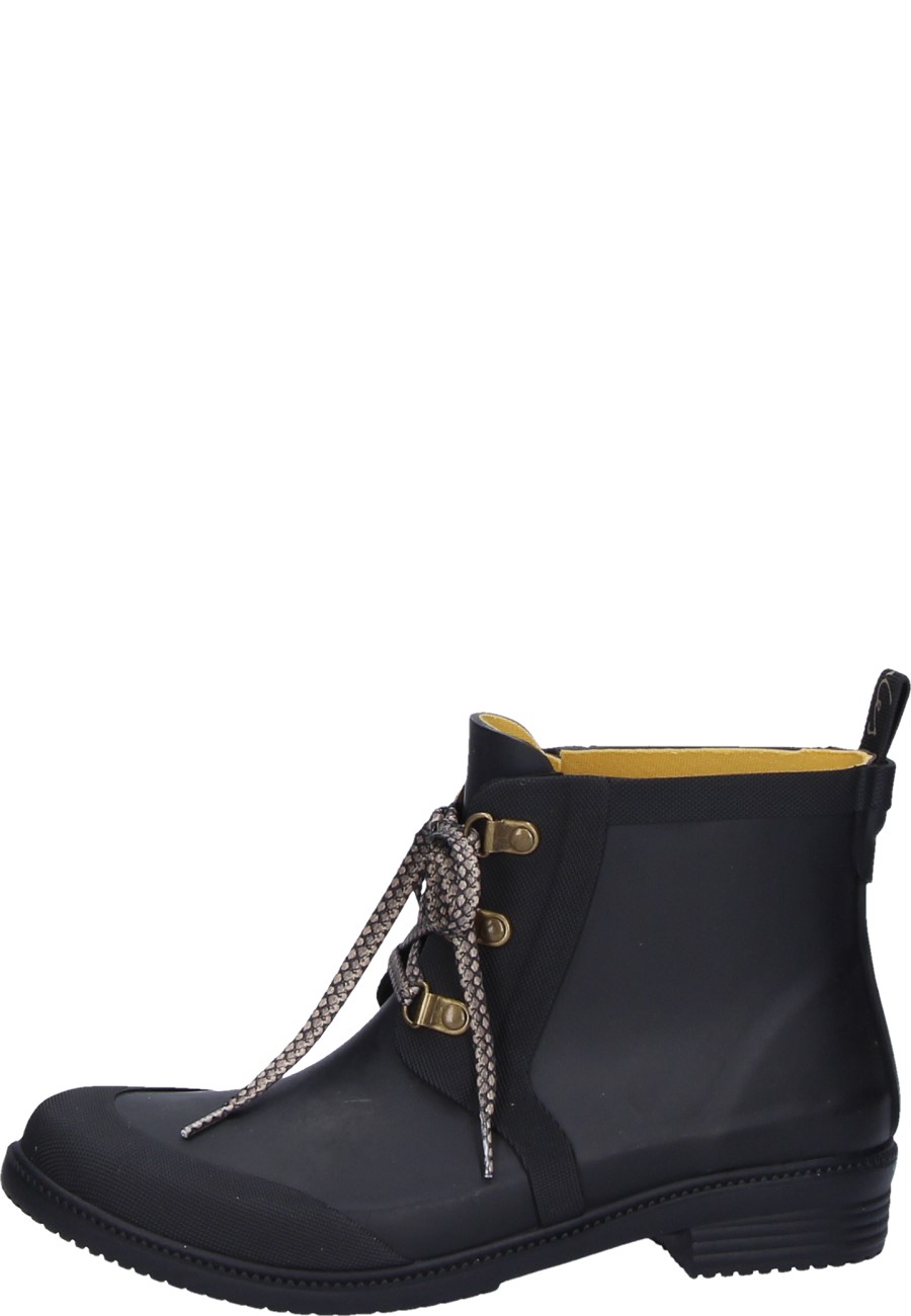 joules black ankle boots