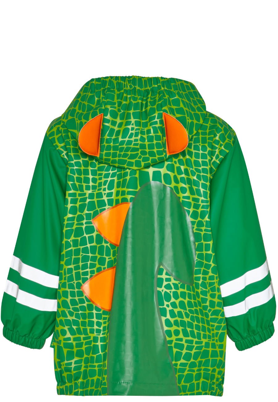 Playshoes Giacca Impermeabile Dino Per Bambini | Antivento Con Cappuccio Rimovibile E Riflettori