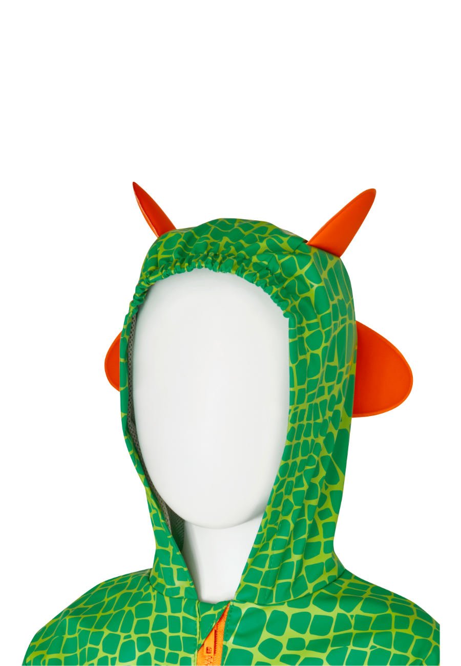 Playshoes Giacca Impermeabile Dino Per Bambini | Antivento Con Cappuccio Rimovibile E Riflettori