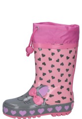 Niedliche, wasserdichte  Kindergummistiefel KATZE rosa von Playshoes