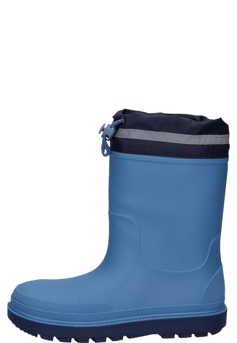 Playshoes lined children s rubber boot blue with cuff