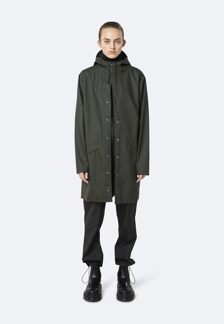 rains long jacket olive