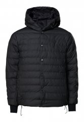 Gef�tterte Regenjacke TREKKER HOOD in schwarz von RAINS 