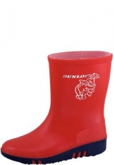 Rote Gummistiefel f�r Kinder - Dunlop Mini rot - robuste Kindergummistiefel von Dunlop