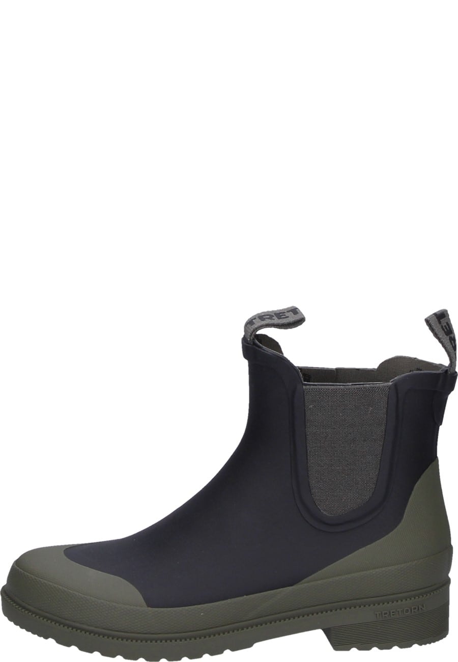 Rubber ankle boots CHELSEA OFFROAD Black Field Green by Tretorn