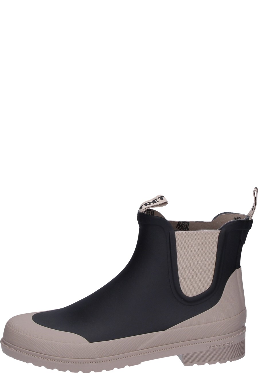 Fashionable women's rubber ankle boot CHELSEA OFFROAD Black/Vintage