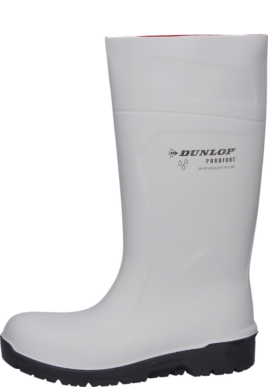 forsigtigt lærling overlap S4 Purofort FoodPro HydroGrip Safety rubber boots white by Dunlop | A work  rubber boot for the food sector