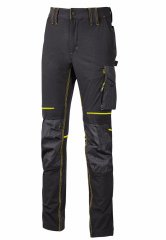 Slimfit Arbeitsbundhose ATOM BLACK CARBON von U-Power | 4-Wege Stretch Slimfit Arbeitsbundhose ATOM BLACK CARBON von U-Power | 4-Wege Stretch