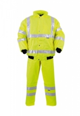Warnbau Pilotenjacke in Signalfarben mit Reflexstreifen wasserdicht 