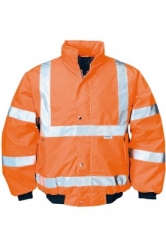 Warnbau Pilotenjacke in Signalfarben mit Reflexstreifen wasserdicht