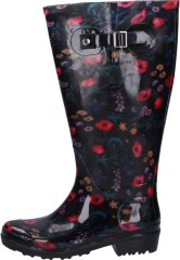 Weitschaft Gummistiefel WIDE WELLIES RED FLOWERS 