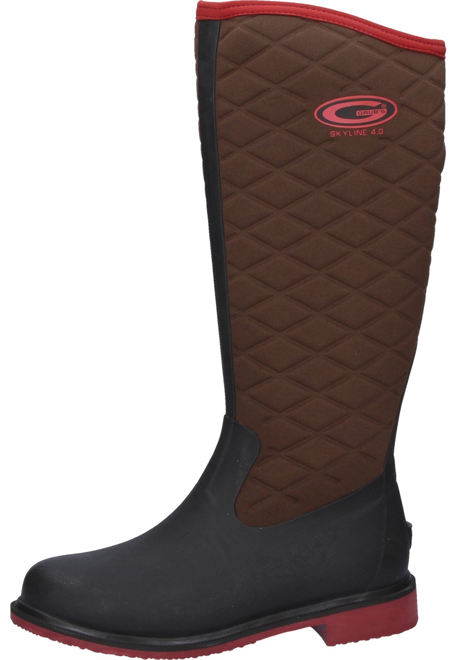 brown quilted wellies